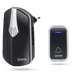 Campainha Eletrônica Quanta QTCWE05 Wireless - Preto / Prata