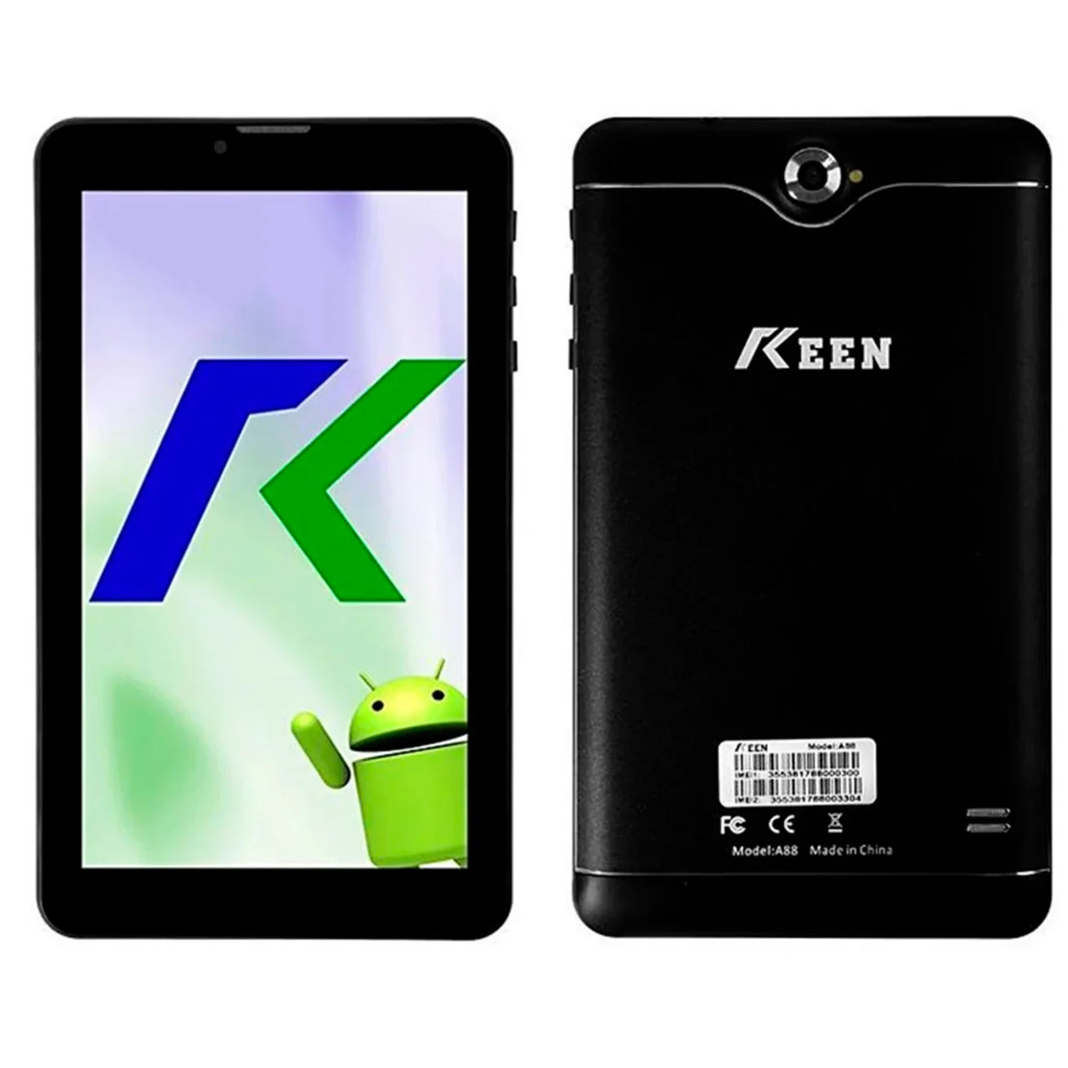 Tablet Keen A88 16GB / 1GB RAM / Dual SIM / Tela 8.1" / Câmeras 2MP e VGA - Preto