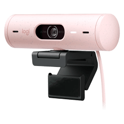 Câmera Webcam Logitech Brio 1080P - Rose (500 960-001418)