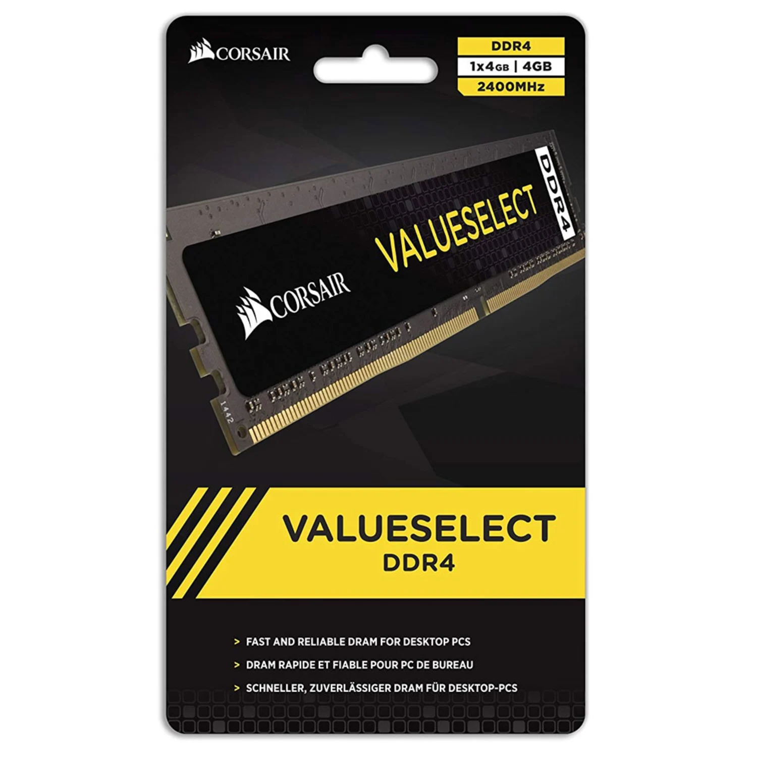Memoria RAM Corsair Valueselect 4GB / DDR4 / 2400MHz / 1x4GB - (CMV4GX4M1A2400C16)