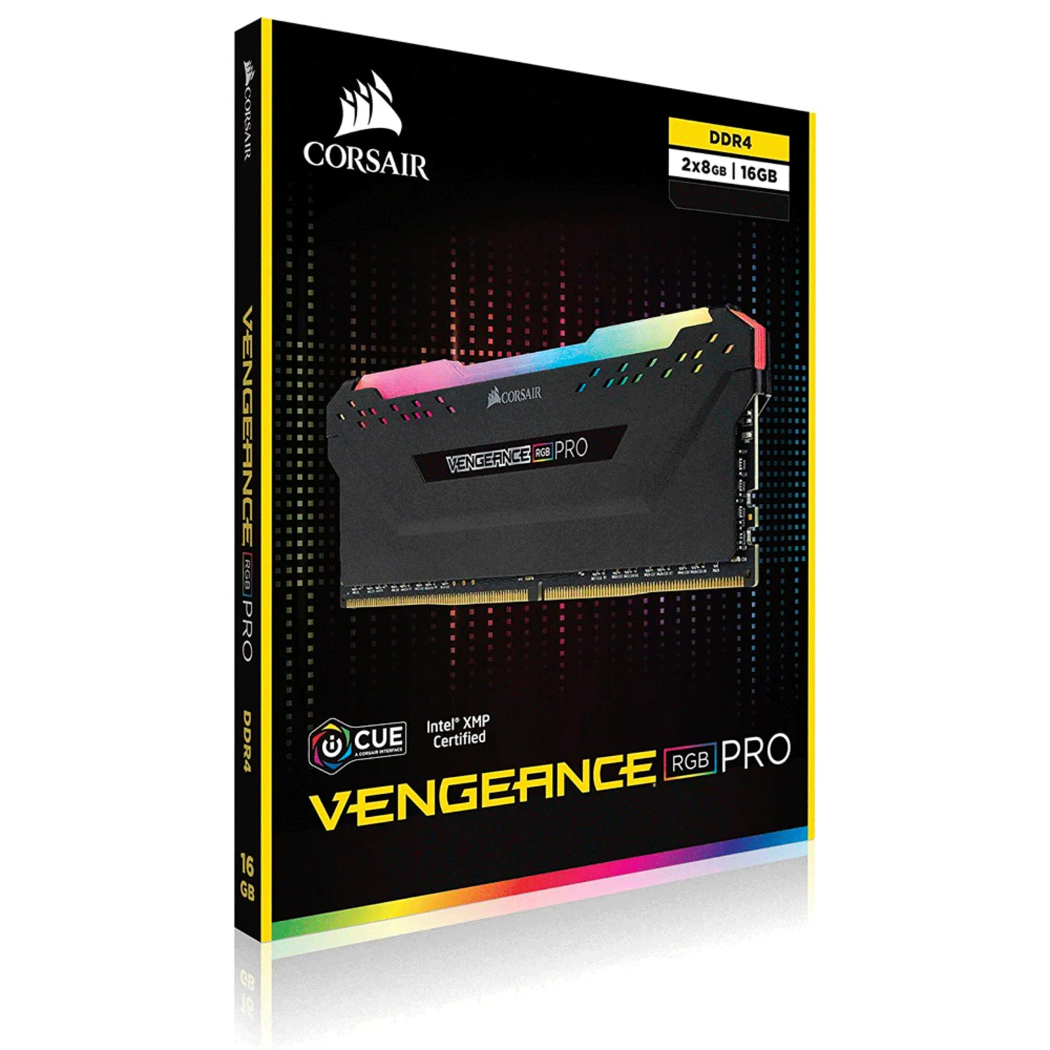 Memória RAM Corsair Vengeance RGB Pro 16GB (8GB*2) / DDR4 / 2666MHZ - Preto (CMW16GX4M2A2666C16)