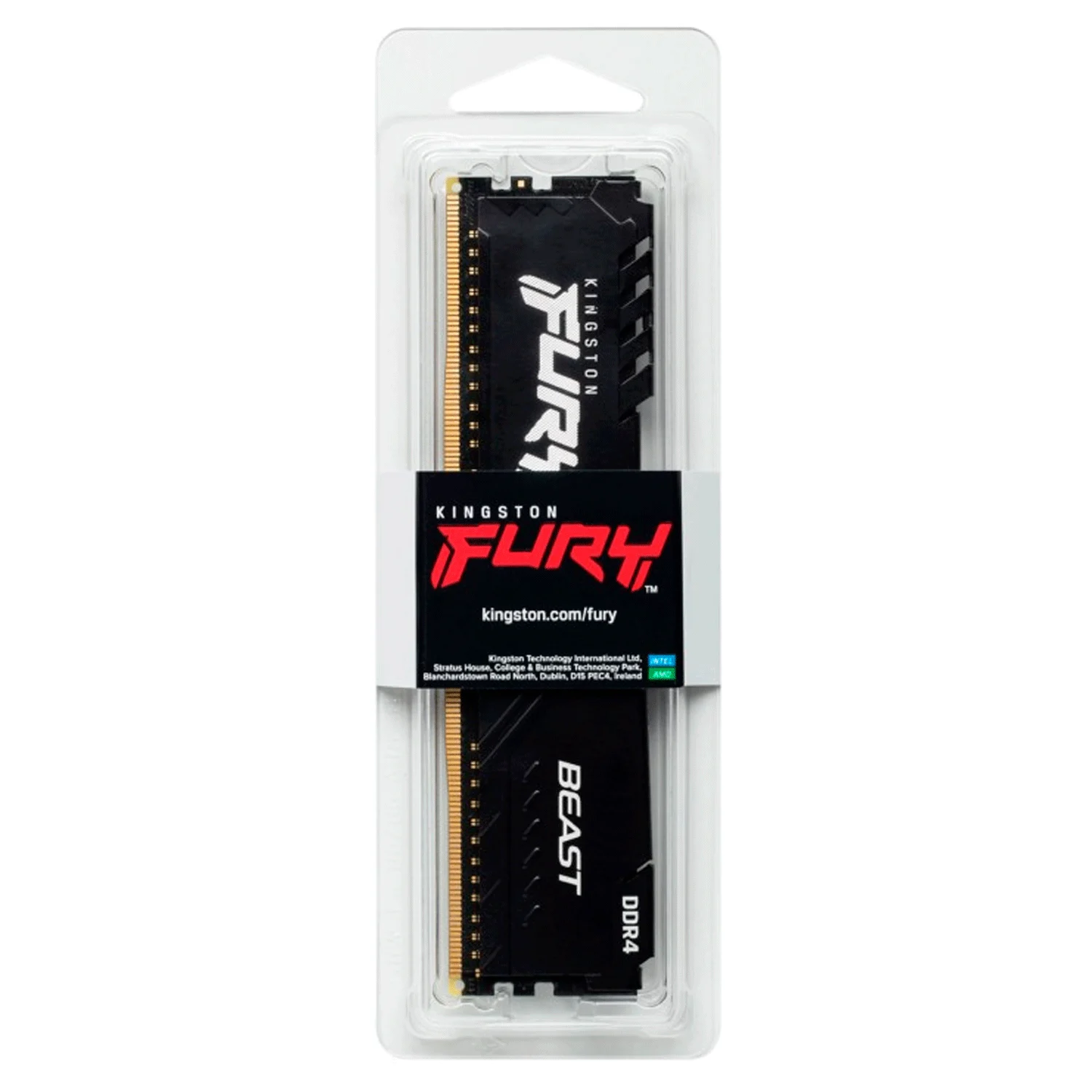 Memória RAM Kingston Beast Fury 16GB / DDR4 / 3200MHz - Preto (KF432C16BB1/16)