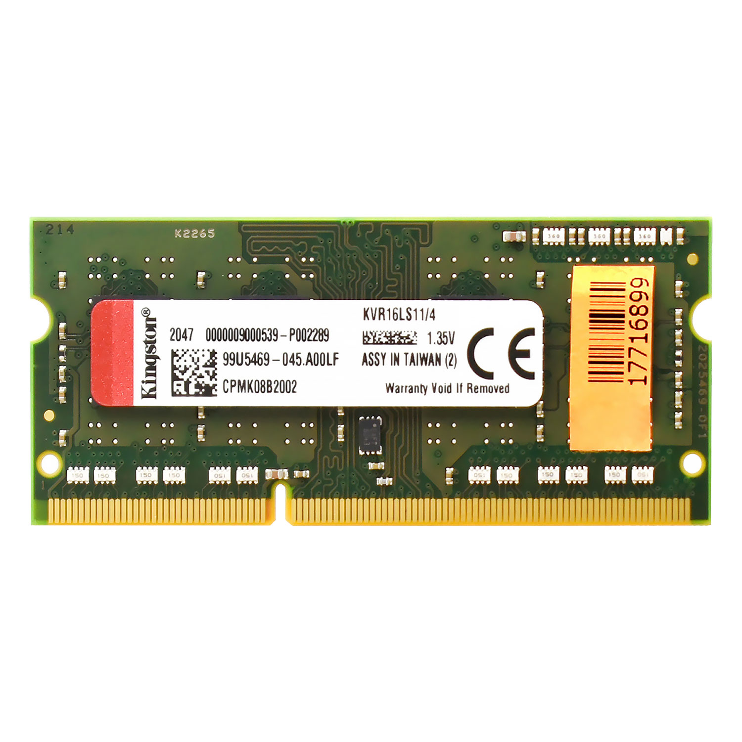 Memória RAM para Notebook Kingston 8GB DDR3L 1600MHz - (KVR16LS11/8)
