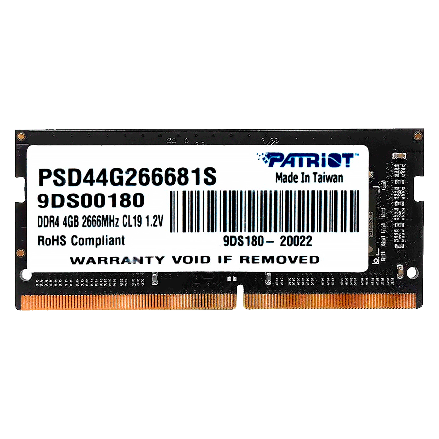 Memória RAM para Notebook Patriot Signature 4GB / DDR4 / 2666MHZ - (PSD44G266681S)