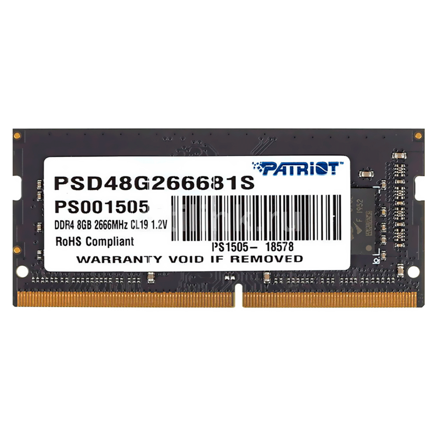 Memória RAM para Notebook Patriot Signature 8GB / DDR4 / 2666MHZ - (PSD48G266681S)
