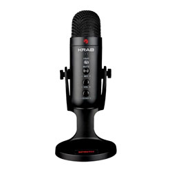Microfone Quanta Krab Spirito KBCGM10 USB-C Mini Jack - Preto 
