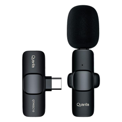 Microfone para Celular Quanta QTMISC10N / USB-C - Preto