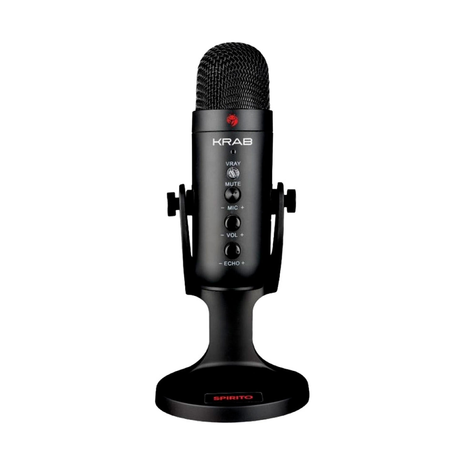 Microfone Quanta Krab Spirito KBCGM10 USB-C Mini Jack - Preto 
