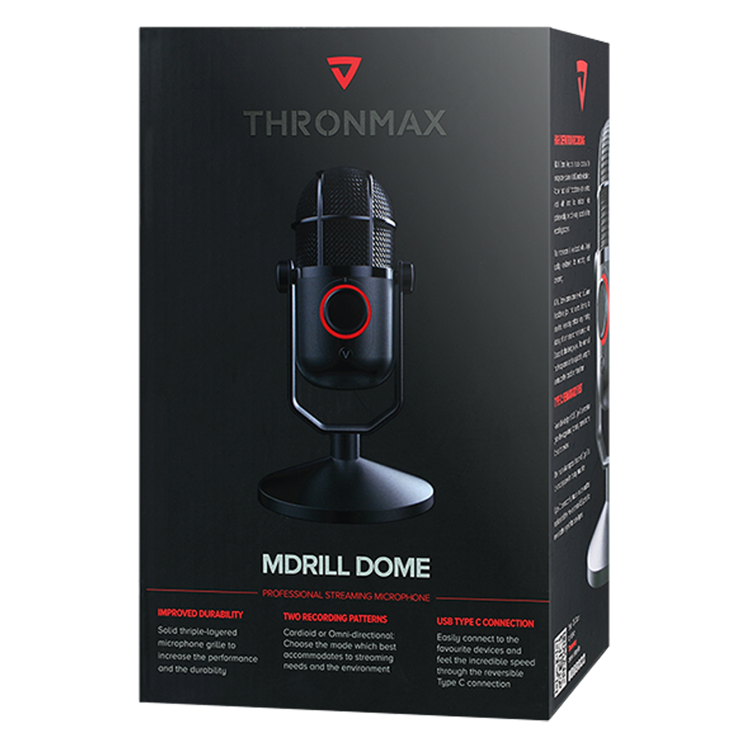 Microfone Thronmax Mdrill Done M3 USB - Preto