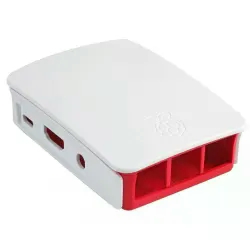 Case Original Para Raspberry Pi 3 Branco Com Vermelho