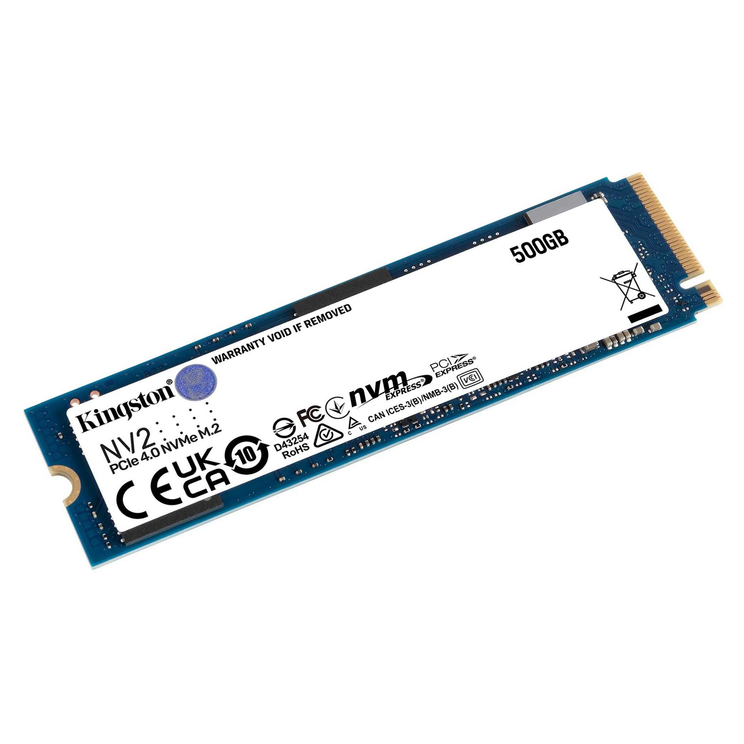 SSD M.2 Kingston NV2 500GB / NVMe PCIe Gen4 - (SNV2S/500G)
