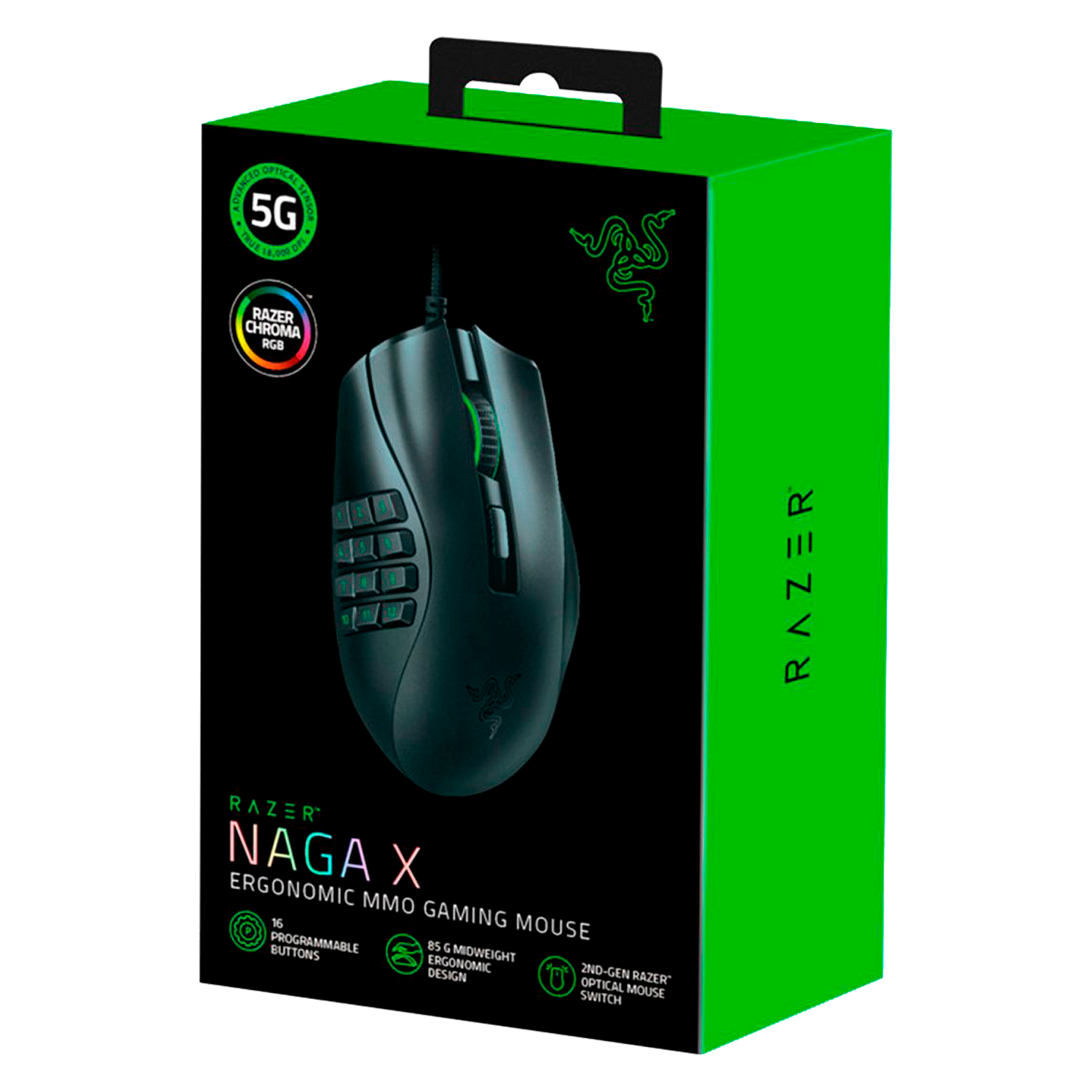 Mouse Gamer Razer Naga X Chroma / 16 botões / óptico / 18000DPI - (RZ01-03590100-R3U1)