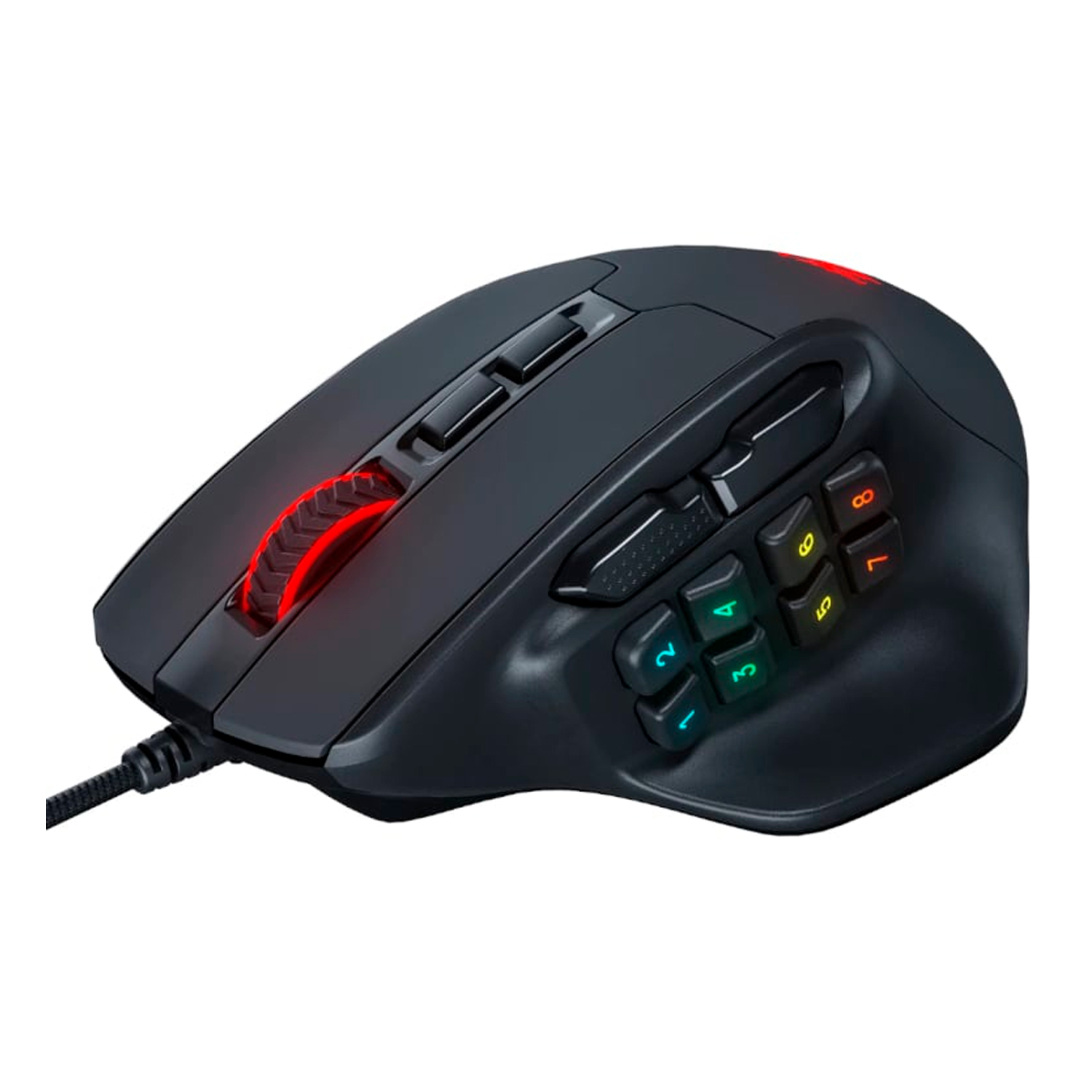 Mouse Gamer Redragon Aatrox MMO M811 RGB 12400 DPI USB - Preto