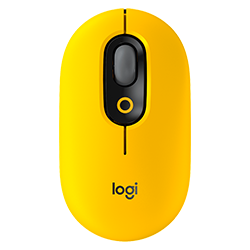 Mouse Logitech Pop Emoji Wireless - Amarelo 910-006549 
