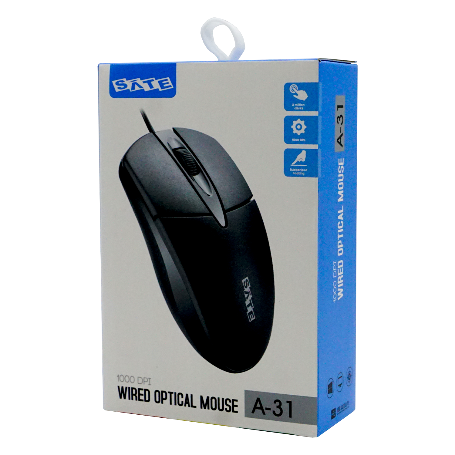 Mouse Satellite A-31 Óptico 3D / USB - Preto