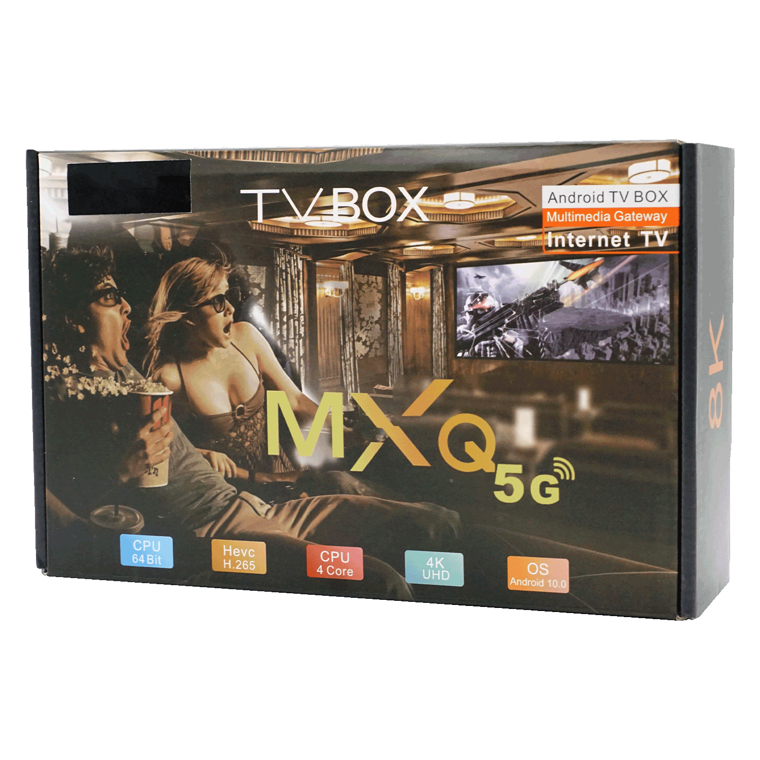 Receptor TV Box MXQ+ 8K 16GB RAM / 256GB / Wifi-5G / 4K Ultra HD - Preto