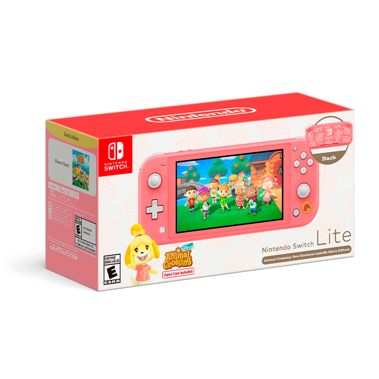 Console Nintendo Switch Lite Aloha Isabelle 32GB Japão + Animal Crossing Timmy - Coral