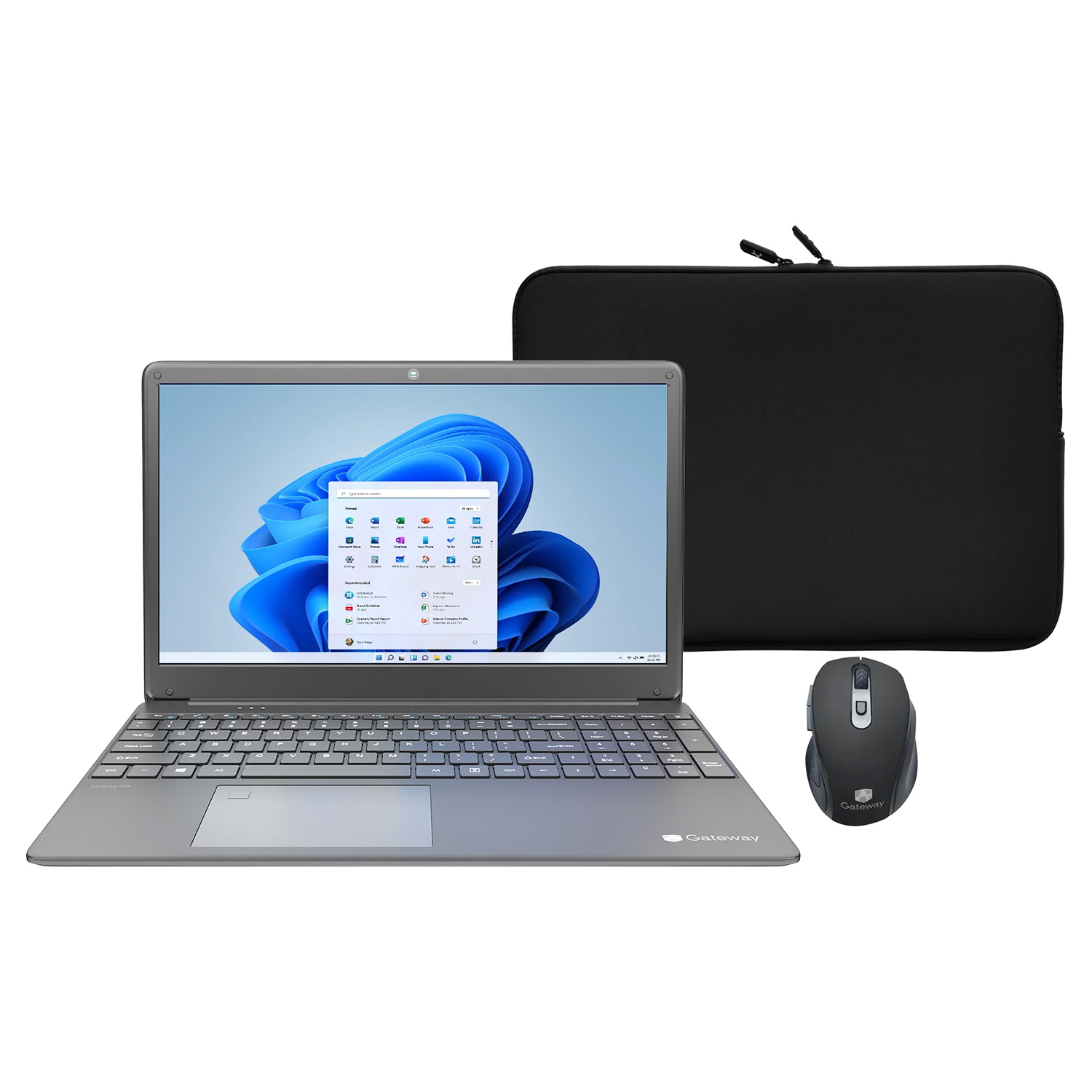 Notebook Gateway GWNC31514-BK 15.6" Intel Core i3-1115G4 128GB 4GB RAM + Mouse + Case - Preto