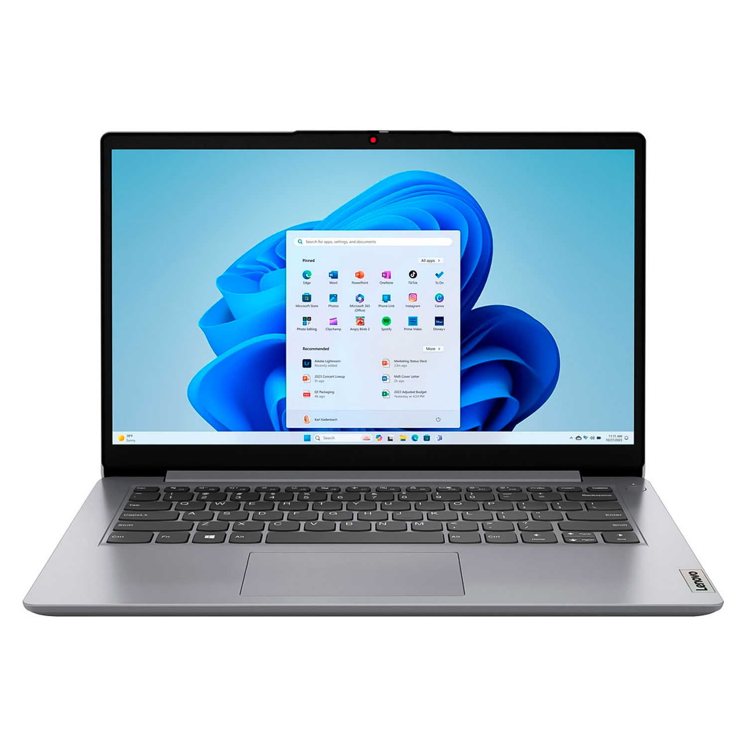 Notebook Lenovo IdeaPad 1 82V60022US 14" Intel Celeron N4020 64GB EMMC 4GB EAM - Cinza