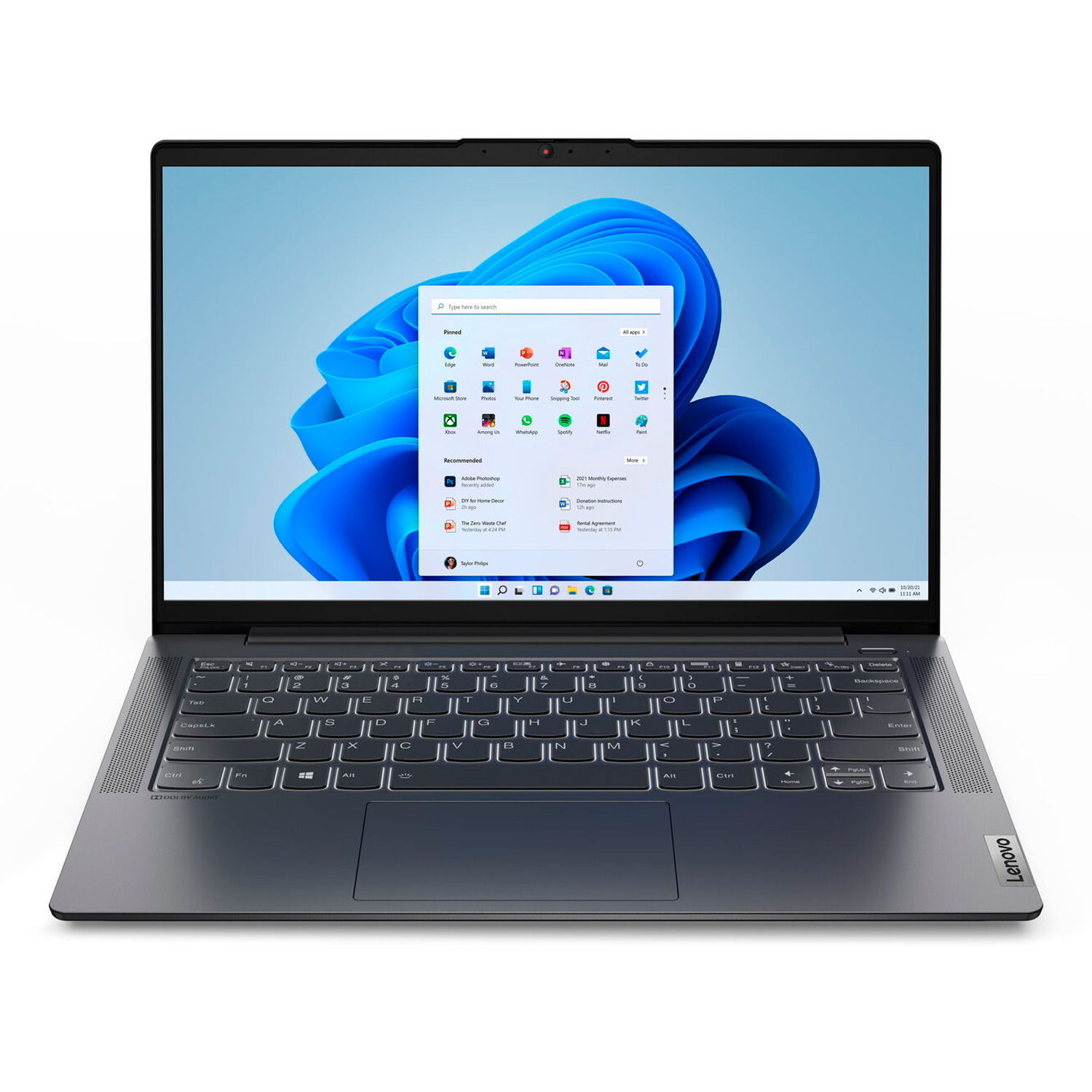 Notebook Lenovo IdeaPad 5 82LM00UEUS 14" AMD Ryzen 7 5700U 512GB SSD 8GB RAM - Cinza