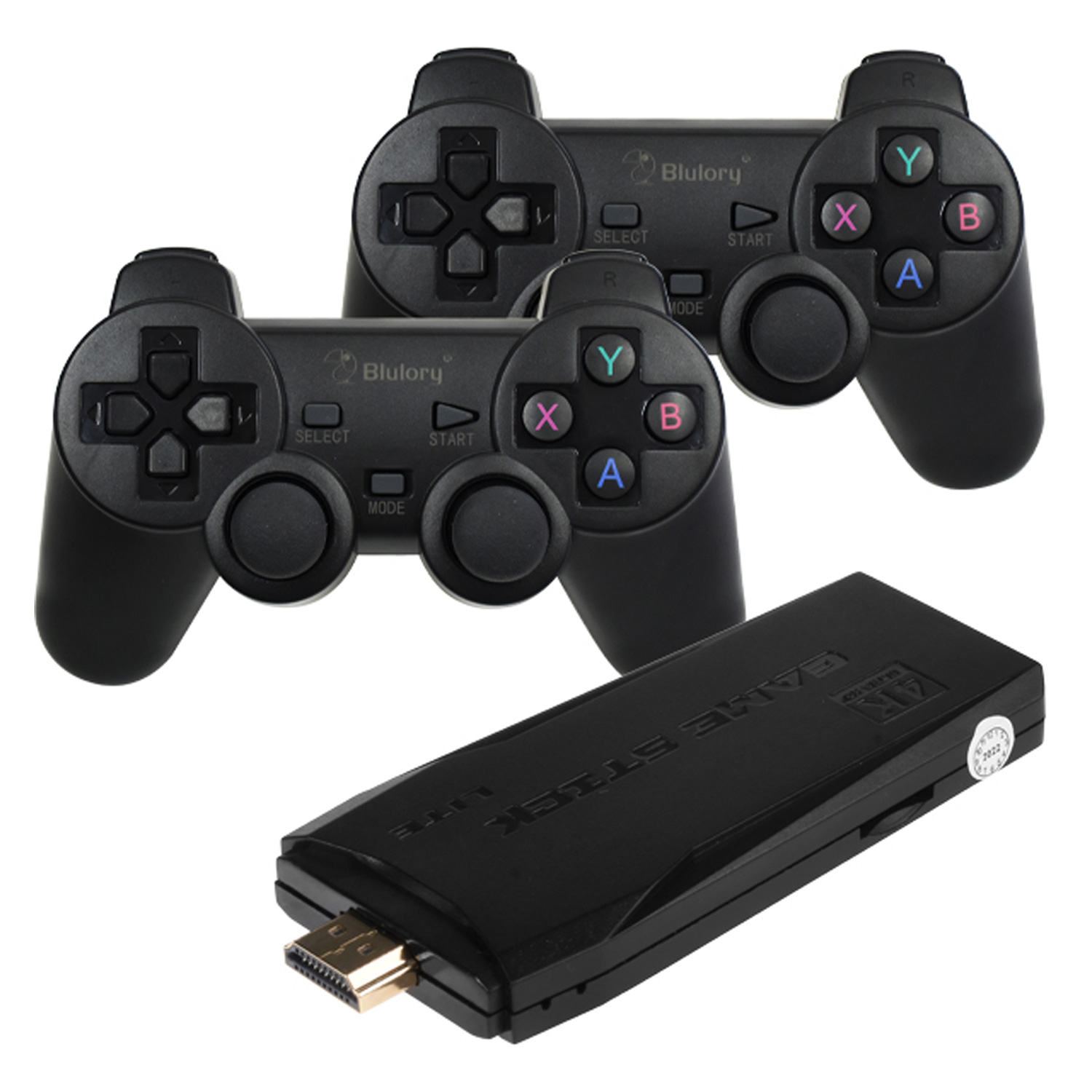 Console Blulory Game Stick X1 4K Ultra HD / 2 Controle sem Fio - Preto