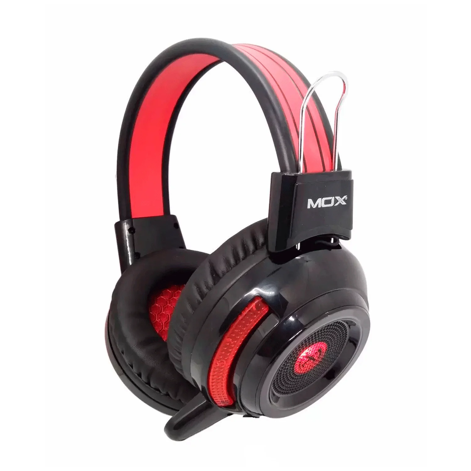 Headset Gamer Mox MO-GH700 Com Fio / Microfone - Preto e Vermelho