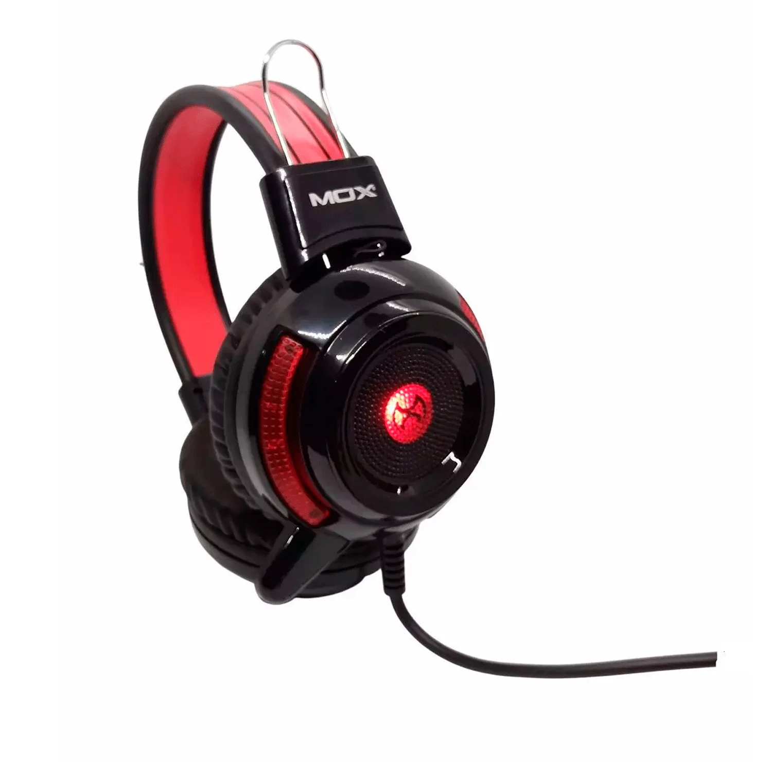 Headset Gamer Mox MO-GH700 Com Fio / Microfone - Preto e Vermelho