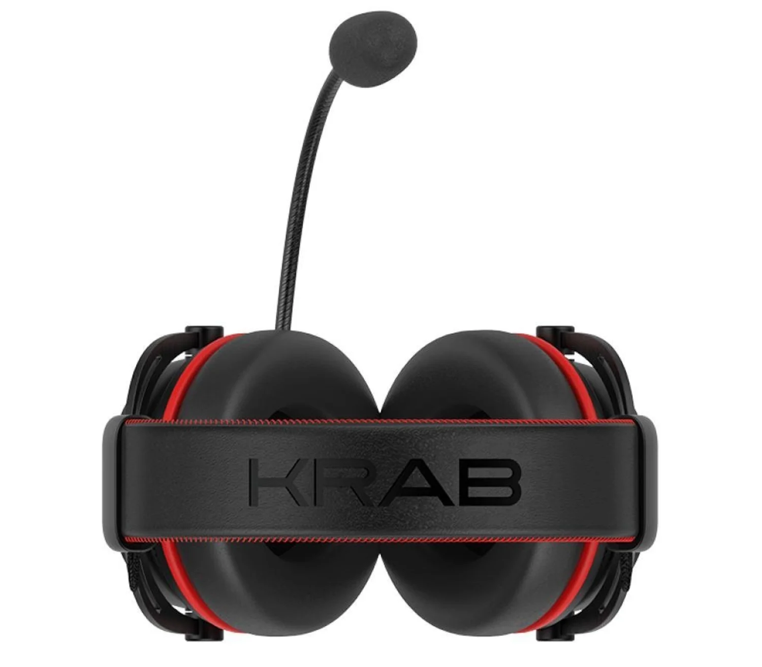 Headset Gamer Quanta Krab Bloodstone KBGH50 7.1 Virtual / Driver 53mm / Microfone Removível - Preto e Vermelho