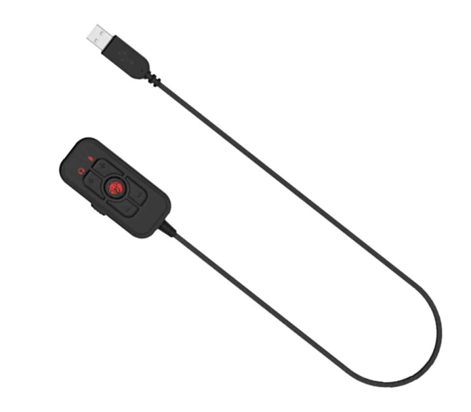 Headset Gamer Quanta Krab Bloodstone KBGH50 7.1 Virtual / Driver 53mm / Microfone Removível - Preto e Vermelho