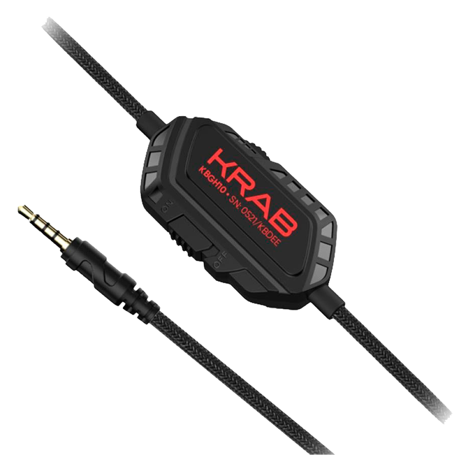 Headset Gamer Quanta KRAB Spider KBGH10 / 40mm - Preto e vermelho