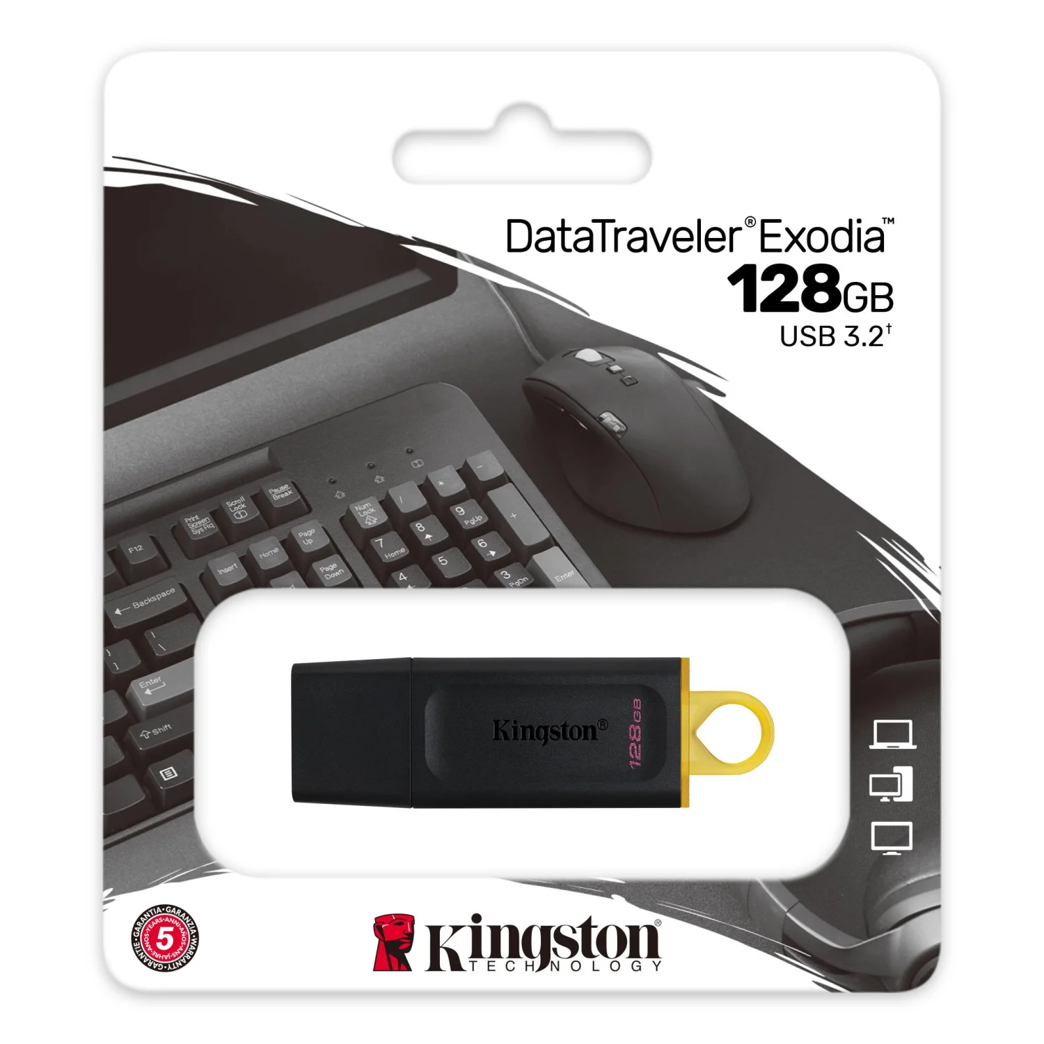 Pendrive Kingston Datatraveler Exodia 128GB USB 3.2 - DTX/128GB