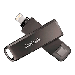 Pendrive Sandisk Ixpand 256GB / Tipo-C e USB 3.1 / Para Iphone - (SDIX70N-256G-GN6NE)