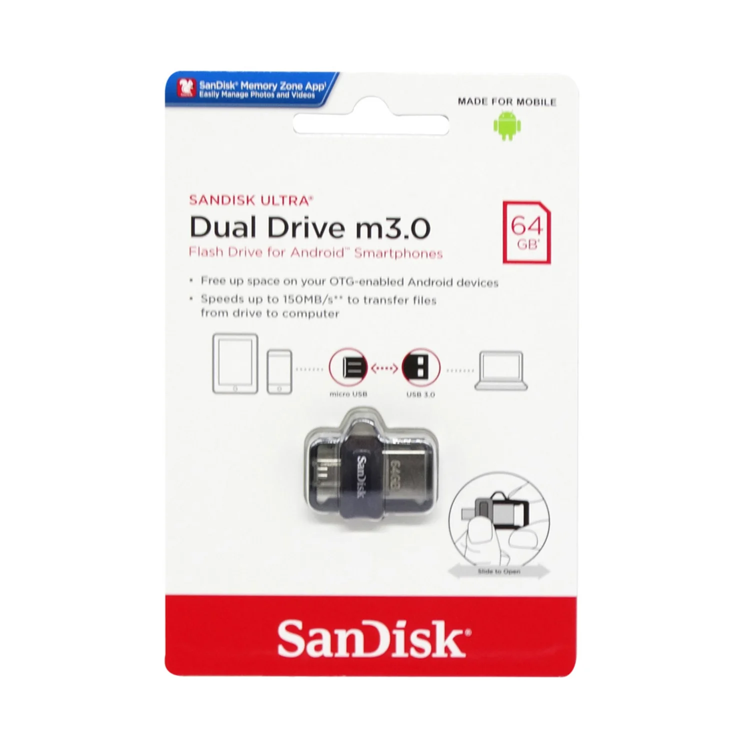 Pendrive Sandisk Ultra Dual 64GB / USB 3.0 - (SDDD3-064G-G46)
