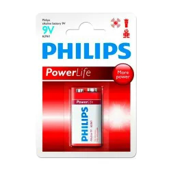 Bateria Philips Power Life Alcalina 9v