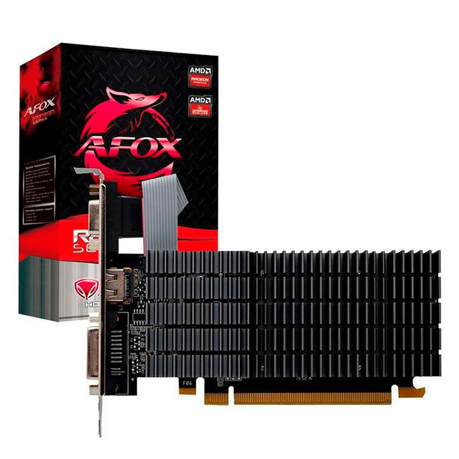 Placa de Vídeo Afox AMD Radeon R5-220 2GB DDR3 - AFR5220-2048D3L5-V2