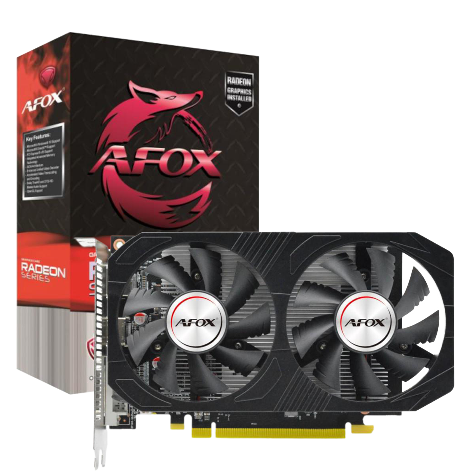 Placa de Vídeo Afox AMD Radeon RX 560 4GB GDDR5 - AFRX560-4096D5H4-V2
