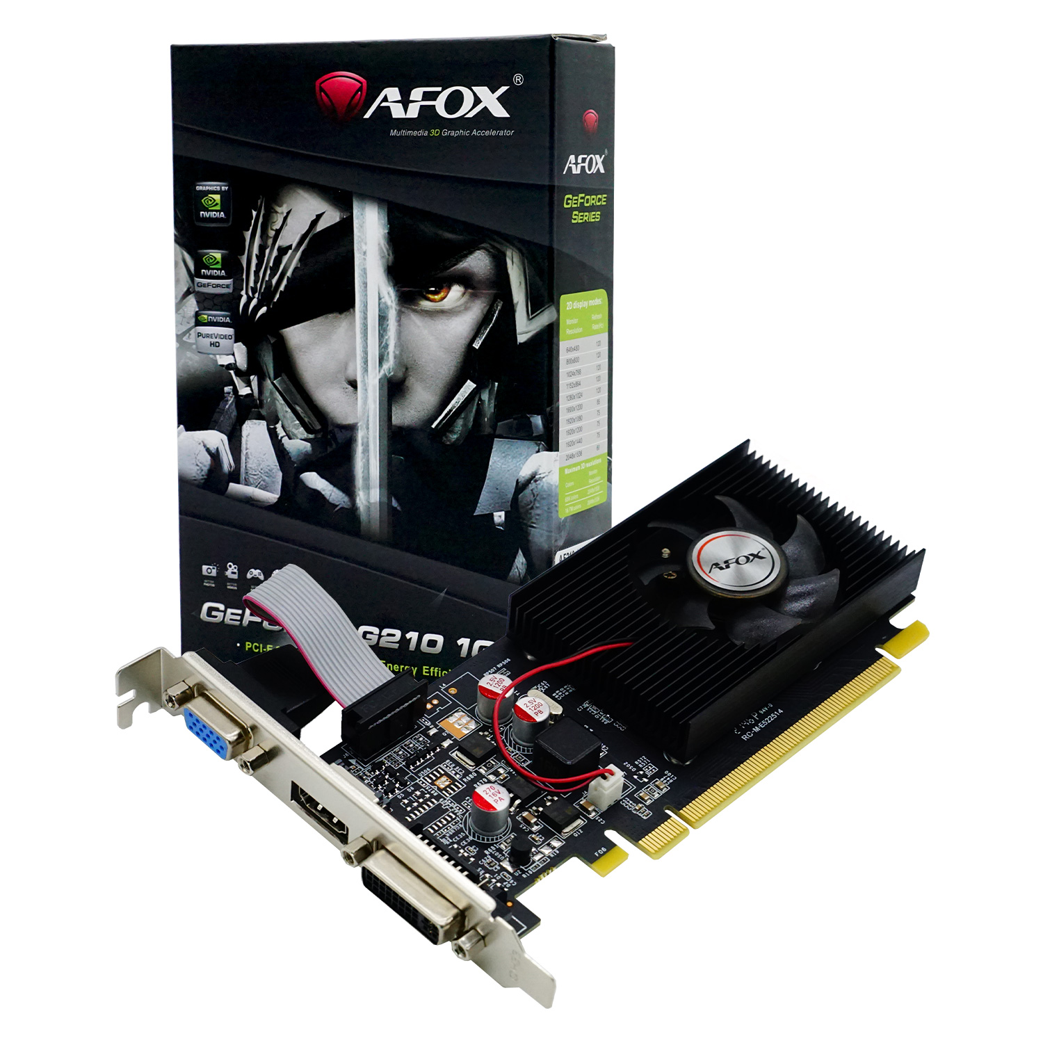 Placa de Vídeo Afox NVIDIA GeForce G210 1GB DDR2 - AF210-1024D2LG2V7