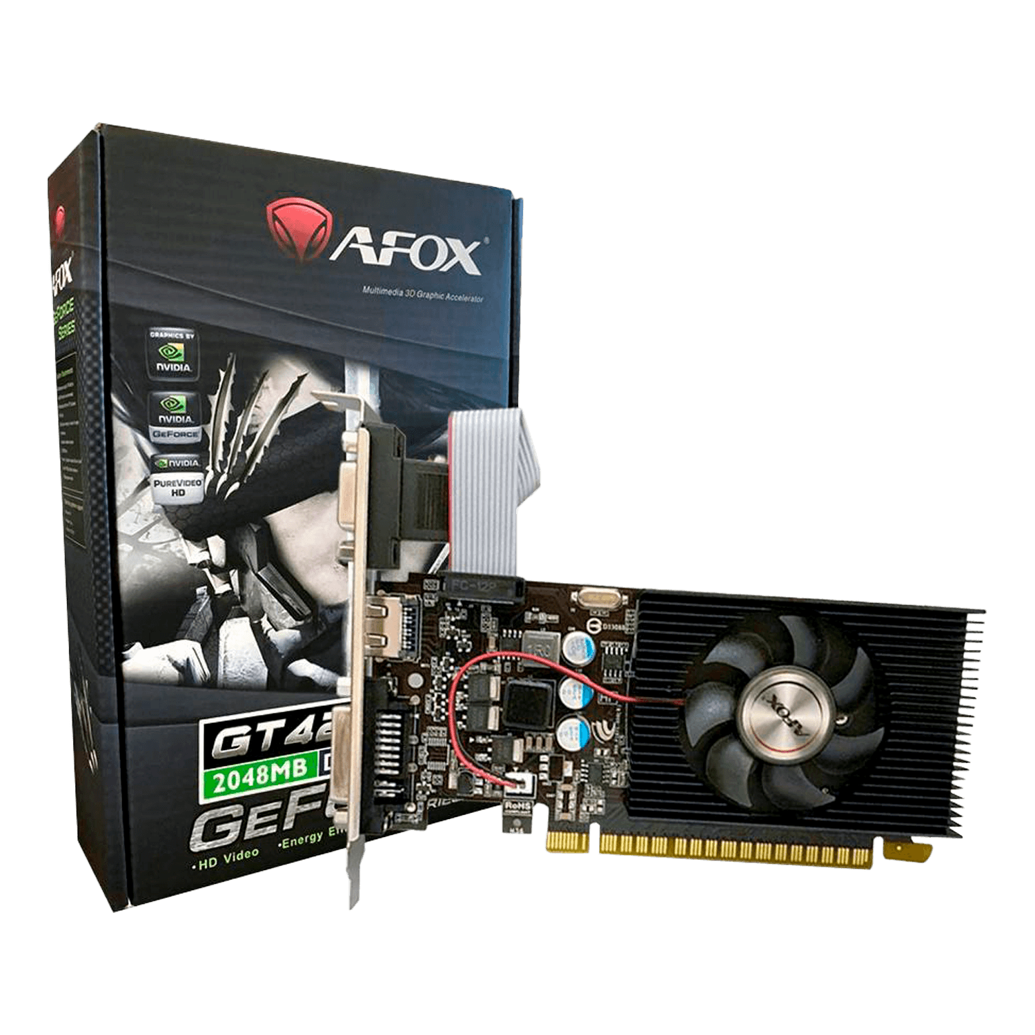 Placa de Vídeo Afox NVIDIA GeForce GT-420 1GB DDR3 - AF420-1024D3L6
