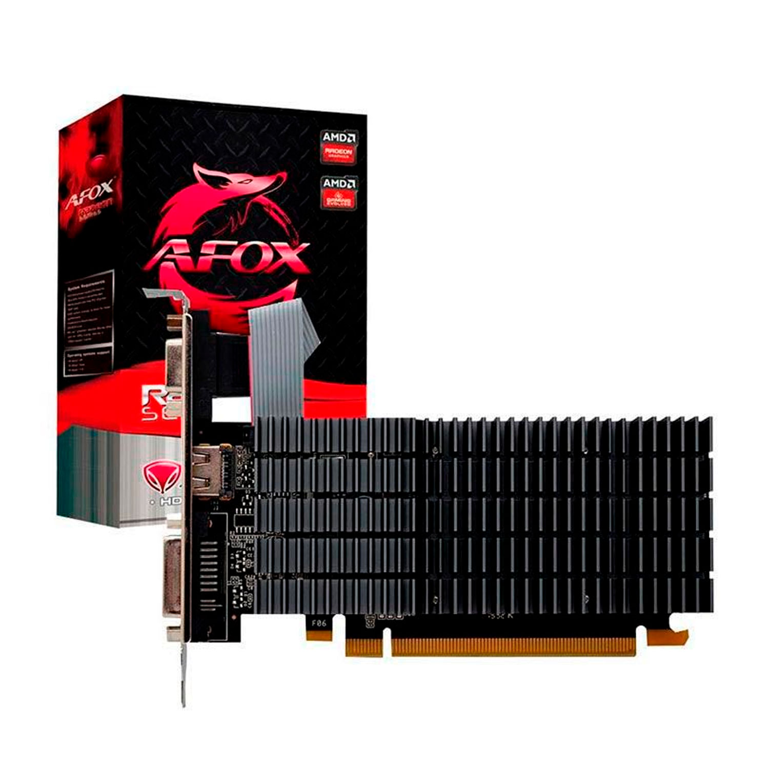 Placa de Vídeo Afox Radeon AMD R5-220 2GB DDR3 - AFR5220-2048D3L5