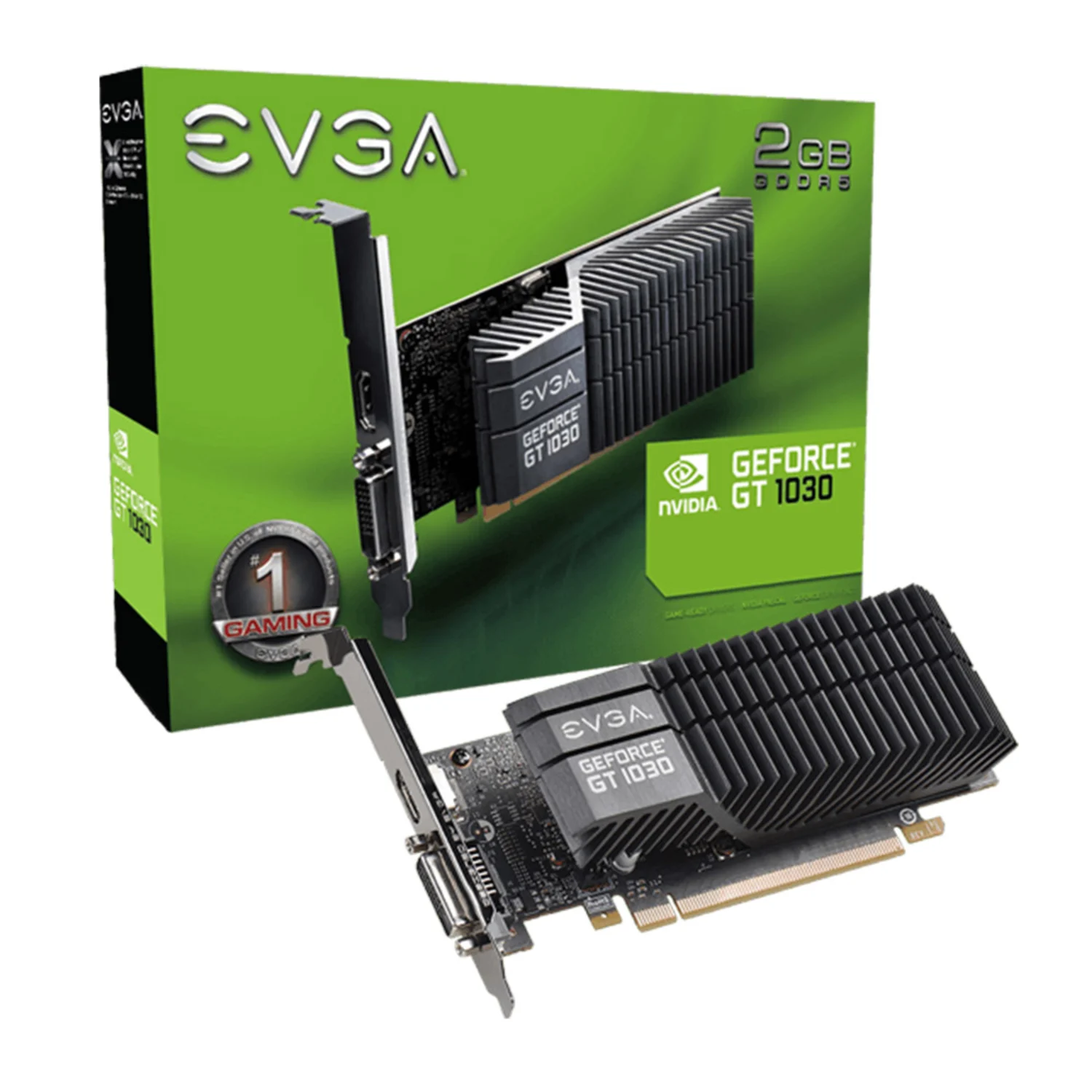 Placa de Vídeo EVGA NVIDIA GeForce GT 1030 2GB DDR4 - 02G-P4-6332-KR