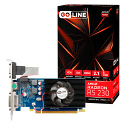 Placa de Vídeo Goline AMD Radeon R5-230 1GB DDR3 - GL-R5-230-1GB (1 Ano de Garantia)