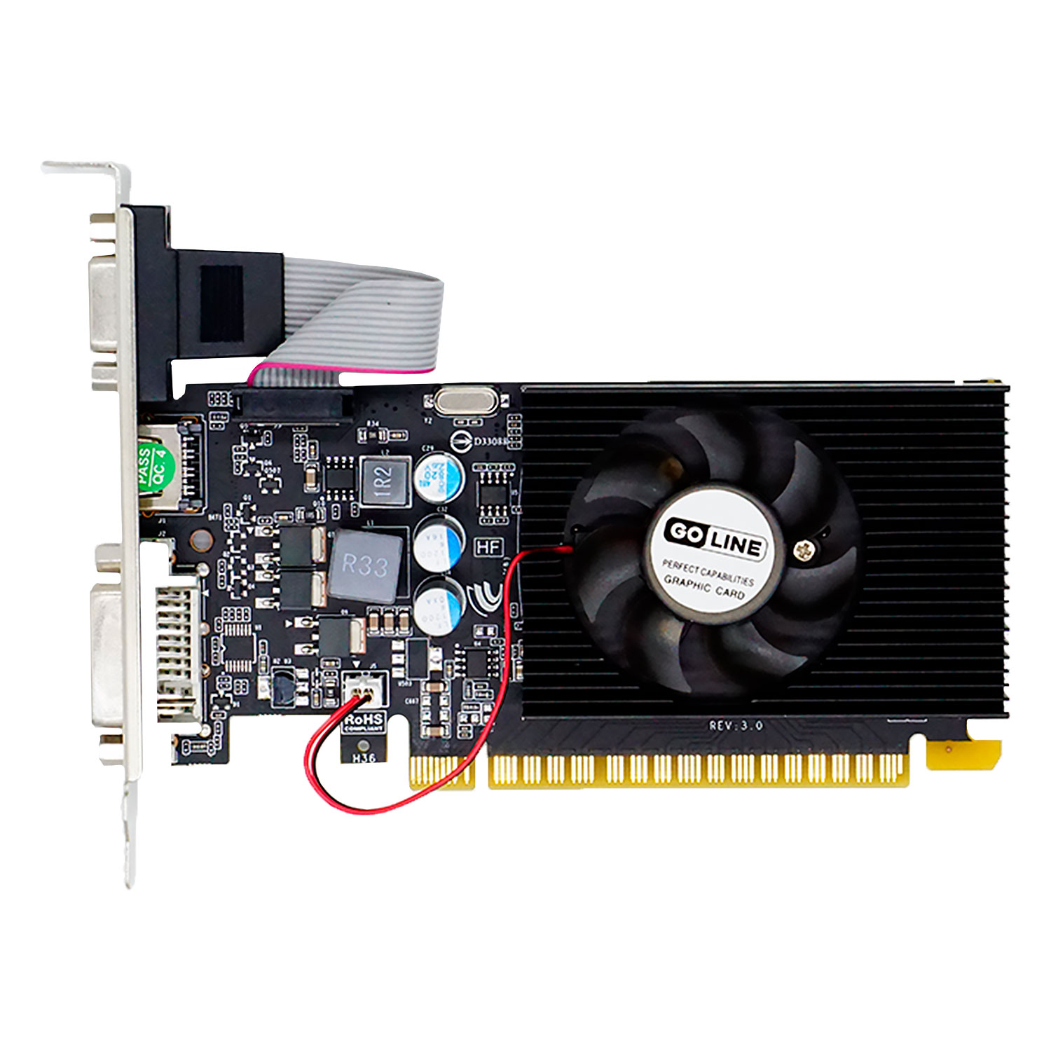 Placa de Vídeo Goline GL GT210 NVIDIA GeForce GT210 1GB GDDR3 - GL-210-1GB-D3 (1 Ano de Garantia)