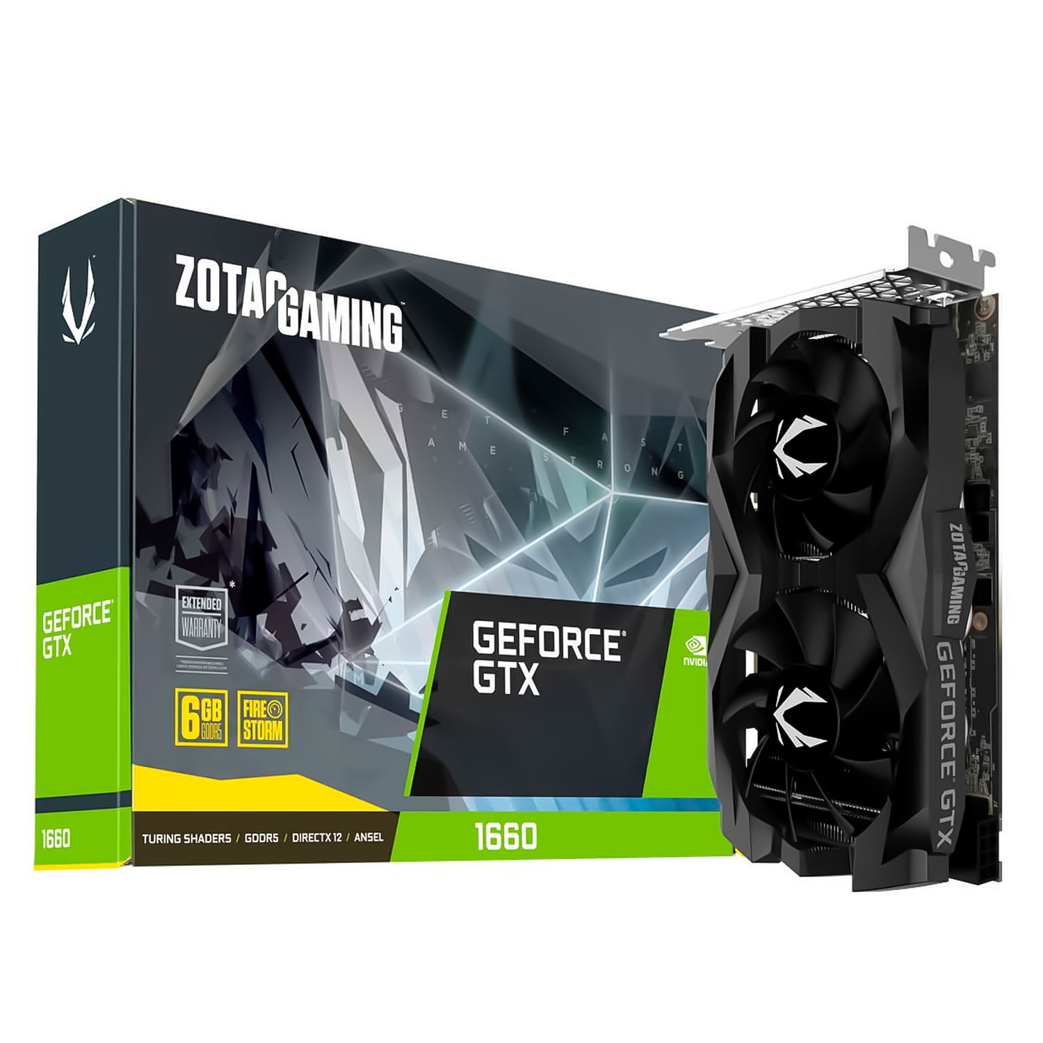 Placa de Vídeo Zotac Gaming Super AMP NVIDIA GeForce GTX 1660 6GB GDDR6 - ZT-T16620D-10M
