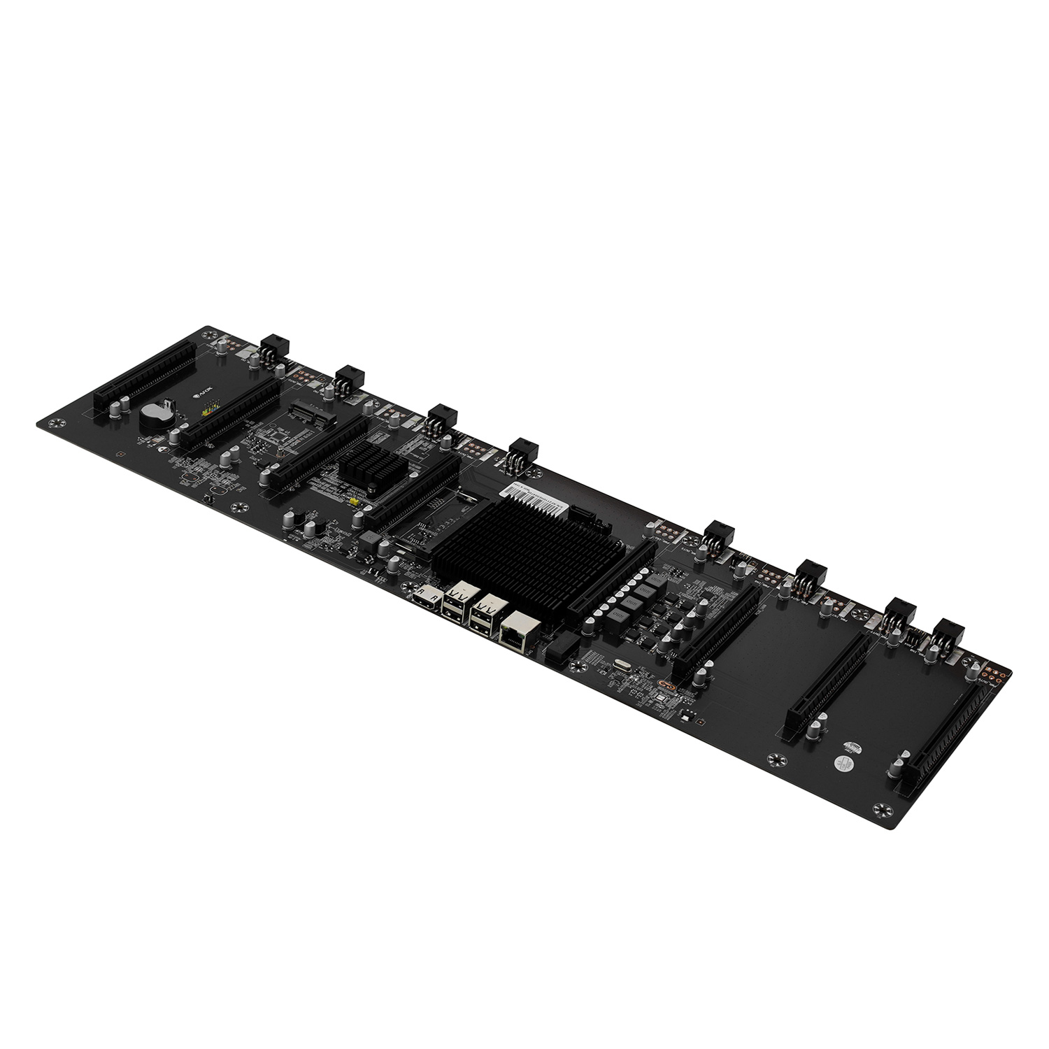 Placa Mãe Afox AFHM65-ETH8EX para Mineração / Chipset Intel HM65 / DDR3 / CPU Celeron / ATX