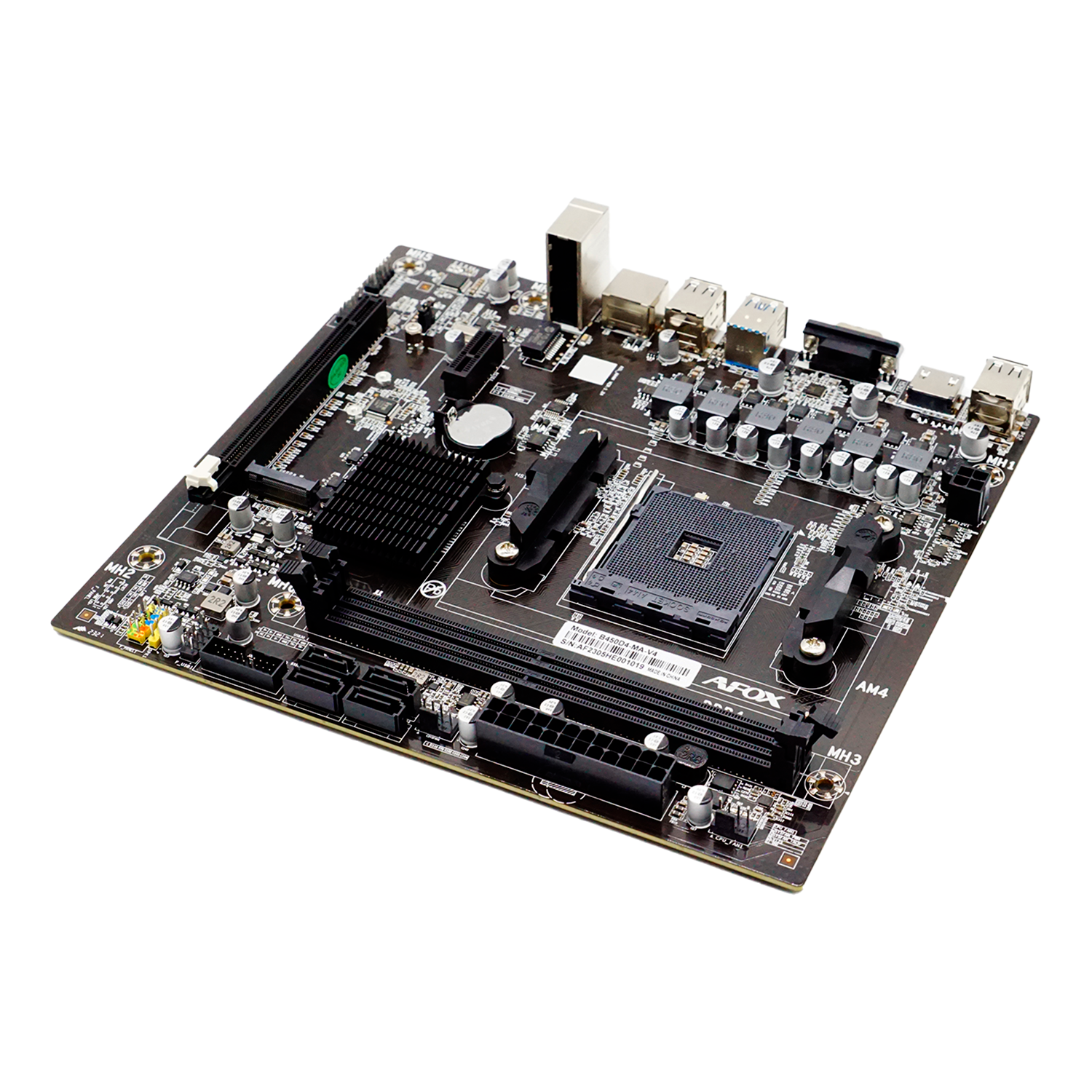 Placa Mãe Afox B450D4-MA-V4 DDR4 Socket AM4 Chipset AMD B450 Micro ATX