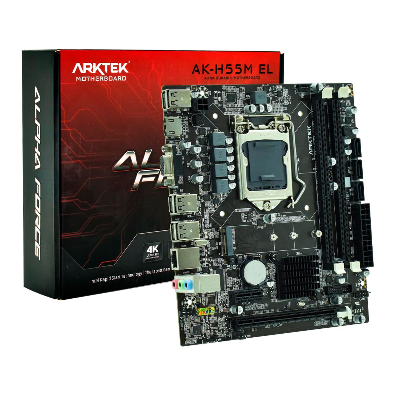 Placa Mãe Arktek AK-H55M EL DDR3 Socket LGA 1156 Chipset Intel H55 Micro ATX (Caixa Danificada)