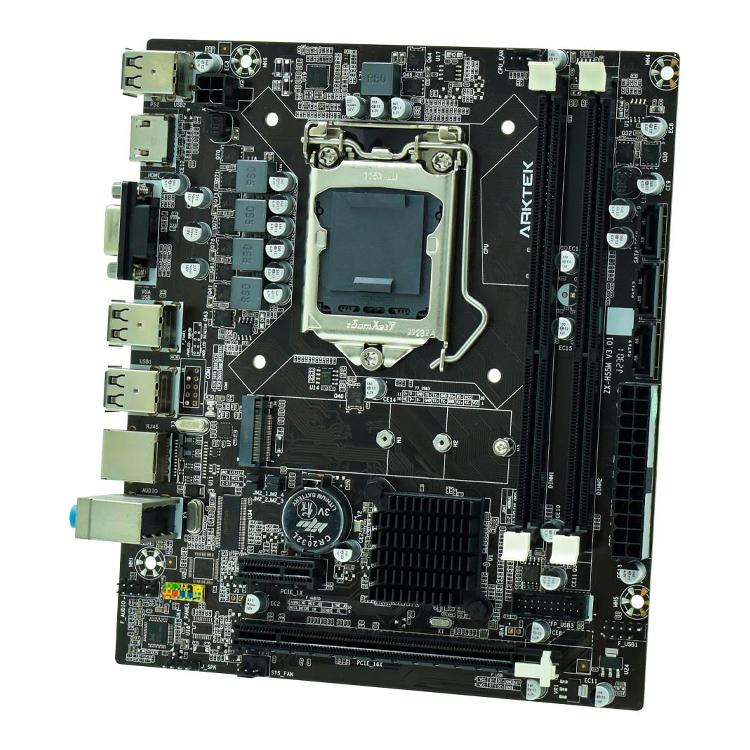 Placa Mãe Arktek AK-H55M EL DDR3 Socket LGA 1156 Chipset Intel H55 Micro ATX (Caixa Danificada)