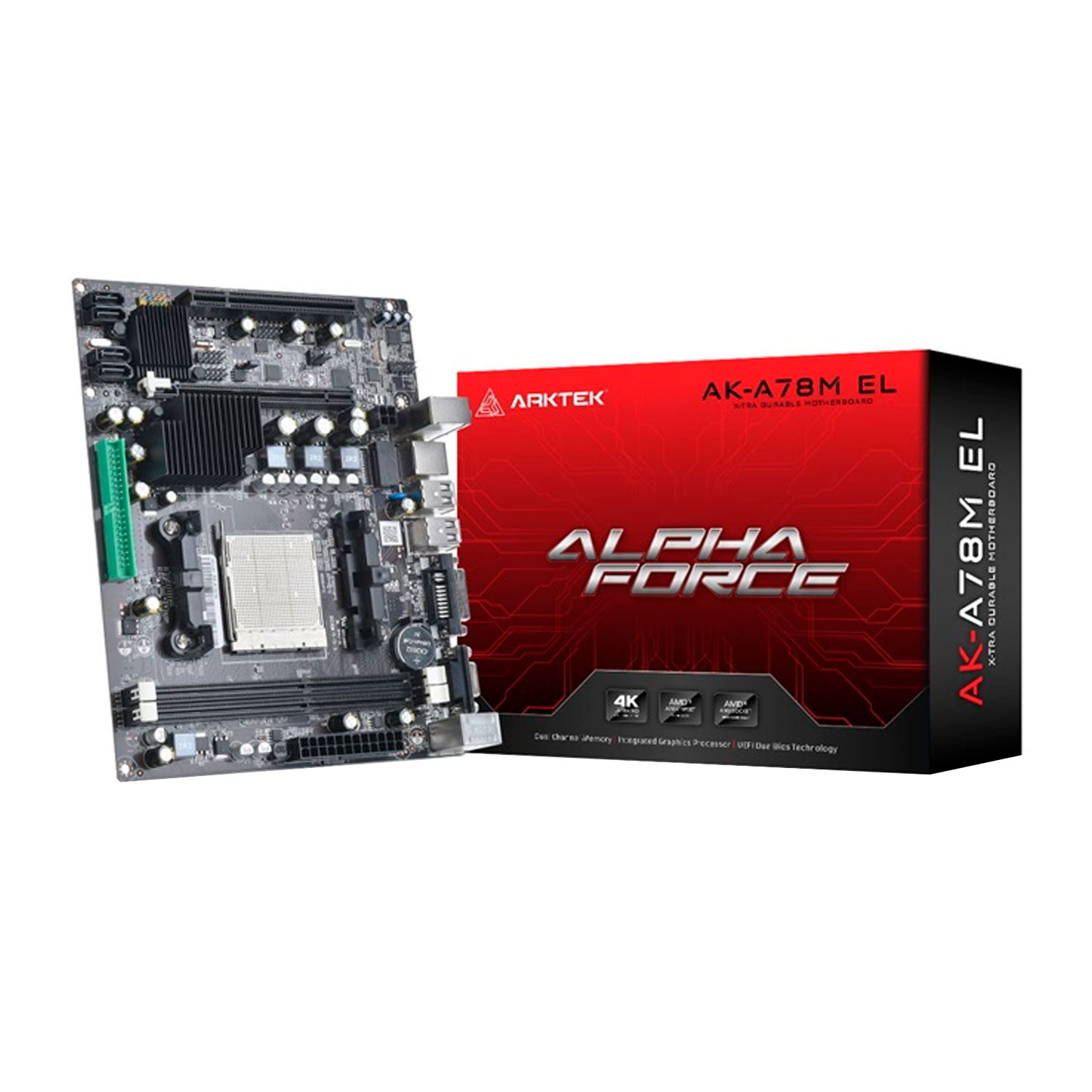 Placa Mãe Artek AK-A78MP EL DDR3 Socket AM2/AM3+ Chipset AMD A78 Micro ATX