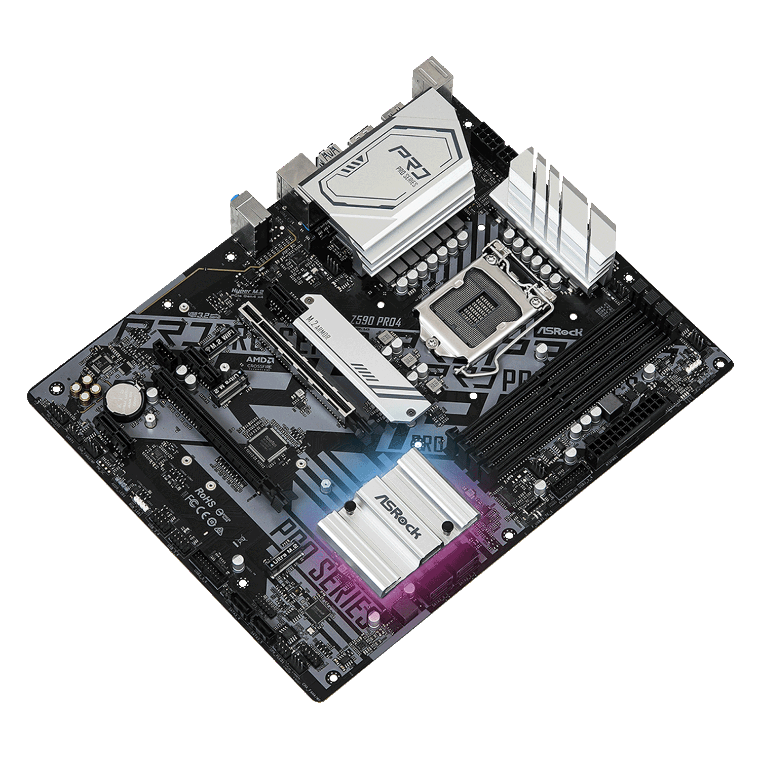 Placa Mãe Asrock Z590 Pro 4 DDR4 Socket LGA 1200 Chipset Z590 ATX