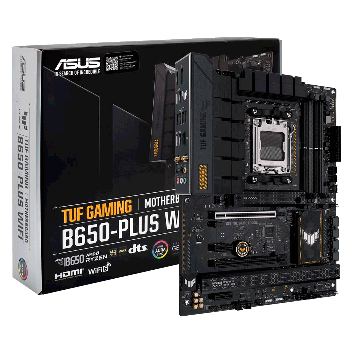 Placa Mãe Asus B650 Plus Tuf Gaming WiFi DDR5 Socket AM5 Chipset AMD B650 ATX